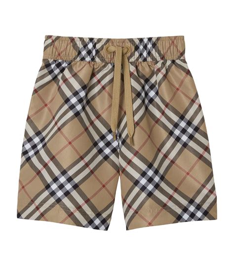 burberry check swim shorts.